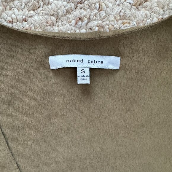 Naked Zebra‎ zippered sides tank double layers zipper pocket Olive Green S - Picture 2 of 10